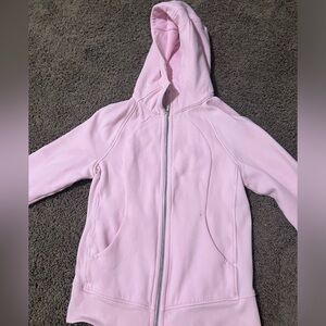 lululemon Scuba Full-Zip Hoodie size 6 baby pink